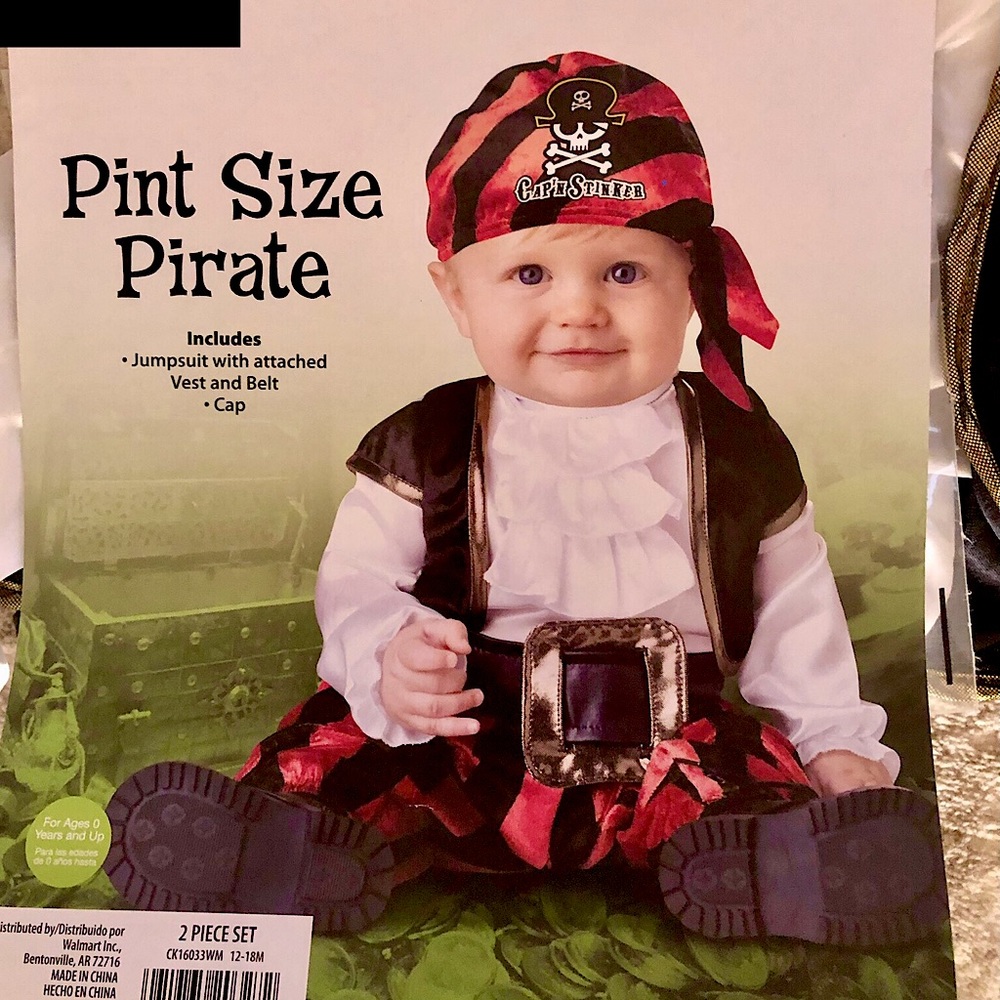 ❤️🖤 Pint Size Pirate 🏴‍☠️ 🖤❤️ kid costume